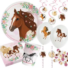 SCHÖNE PFERDE - Geschirr Deko Mitgebsel Kindergeburtstag Kinder Geburtstag Party