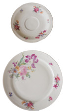 2x antike Porzellan Teller