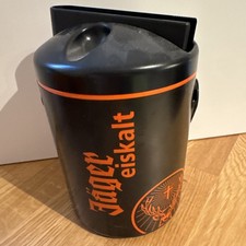 Jägermeister Eiskühler Eiswürfel Behälter + Zange Schwarz mit Logo Jäger eiskalt