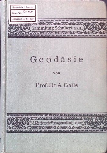 Geodäsie sammlung schubert - geodäsie.,