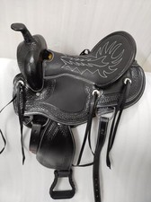 Premium Leder Endurance Western Horse Tack Sattel mit Handytasche & allen Grö...