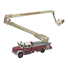 1:87 Preiser 31180 Gelenkbühne Feuerwer Frankfurt Magirus F200 WUMAG-SIMON H0