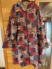 Bunter Mantel Teddyfutter Jacke Winterjacke mit Kapuze Damen Gr.5XL 52-54 neu