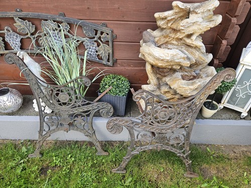 Gartenbank seite guss eisen - gartenbank,