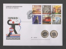 2013 London Underground Two Pound £2 coins x2 PNC Stamps Cover Royal Mint UK