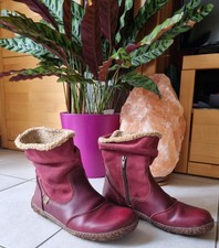 El Naturalista Stiefeletten Nido Gr 40 Bordeaux Rot Leder Stiefel