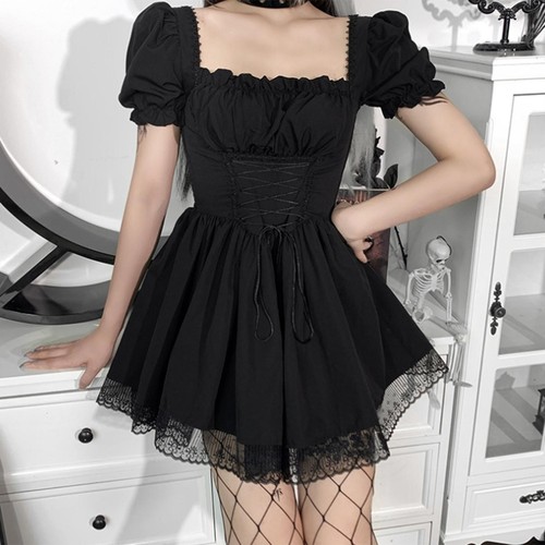 Gothic kleid lolita korsett - kleid,