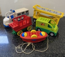 LEGO Duplo Konvolut Auto Polizei Transporter Lastwagen Rassel Kutsche Anhänger