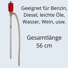Saugpumpe Ölpumpe Wasserpumpe Umfüllpumpe Kanisterpumpe flexibler Schlauch 56 cm