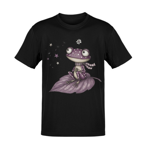 Shirt lila frosch mit - t-shirt, blume