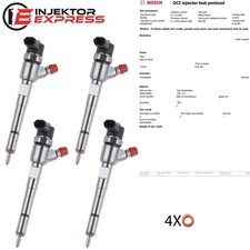 4x 0445110083 Einspritzdüse Injektor Opel Corsa C Meriva Fiat Panda 0986435078