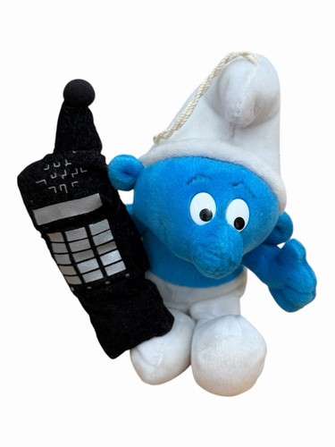 Schlumpf mit handy plüschtier - schlumpf,