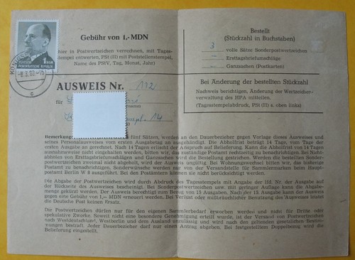 Ddr sammlerausweis 1966 mit - 1966,