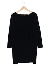 ILSE JACOBSEN Damen Freizeitkleid Gr. 36/S Schwarz Samt-Optik Elegant