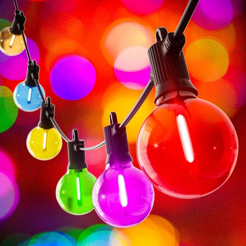 Lichterkette außen bunt - bunt, 7,6m