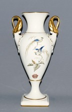 Schwanenhalsvase, Gold, Alboth & Kaiser, Mitte 20. Jahrhundert, Paradiesvogel