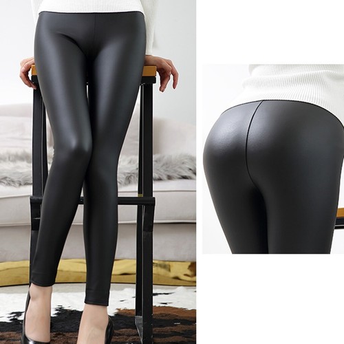 Damen leder optik leggins - damen,