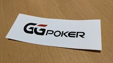 GG POKER STICKER - WEIß GROß