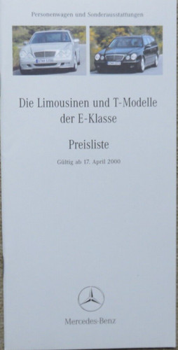 Mercedes klasse limousine - e-klasse,