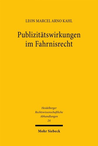 Publizitätswirkungen - , im