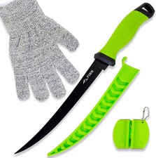 FINN Outdoors Filetiermesser Set Edelstahl Angelmesser, Fischmesser