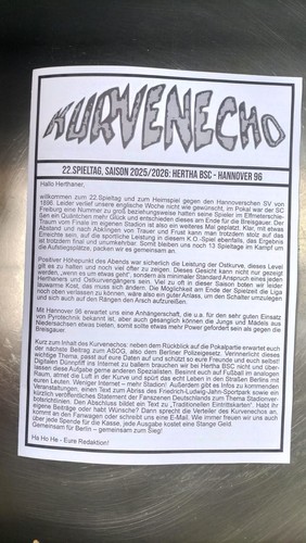 Programm fanzine kurvenecho - fanzine,