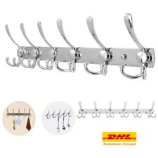 Hakenleiste Garderobenhaken Wandgarderobe Hacken KleiderHacken Edelstahl 6 Haken