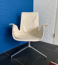 KNOLL Fabricius TULIP CHAIR Leder MID CENTURY Design Klassiker True Vintage