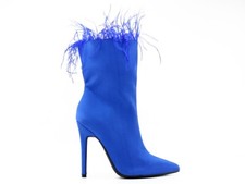 Blaue Damenstiefel mit