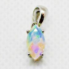 Navette Multicolor Opal CZ Anhänger 925 Silber 585 Weißgold vergoldet