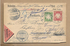 Los   vom  20.09  Heimatbeleg Marktzeuln nach Neumühl  1909