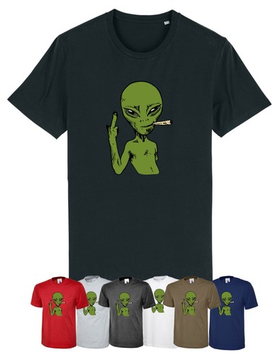 Weed alien cannabis shirt - alien,