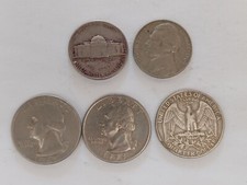 5 Münzen , 3x Quarter Dollar