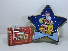 Blechdose Weihnachtsdosen Konvolut Stern Briefkasten Keksdose Tin Box 2tlg.