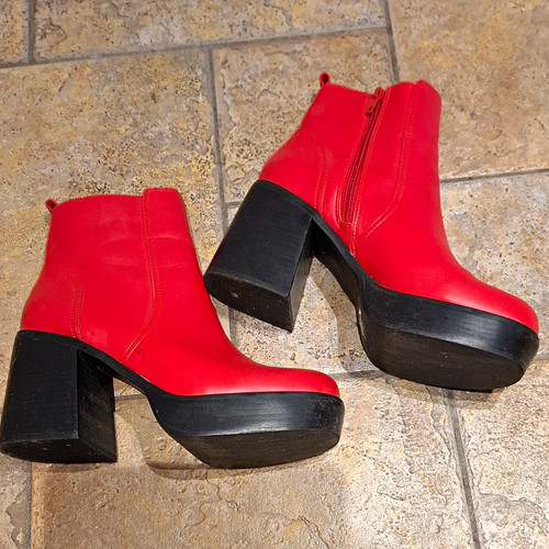 1803 damen stiefeletten rot - damen, eu