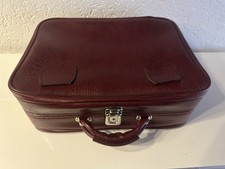 Weinroter Koffer Reisekoffer Kunstleder 70er Vintage Retro