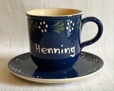 Henning - Namenstasse mit Untertasse - Tasse mit Namen