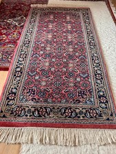 Originaler Orient Teppich reine Wolle Indien Handgeknüpft 138x73cm