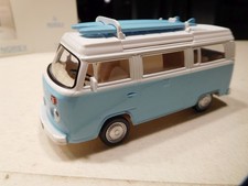 Norev: VW T 2b Camper m. Surfbrettern  (h´blau/weiß)  - 1/43