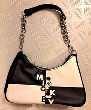 Süße Mickey Mouse Tasche - unter Arm - schwarz beige - neu