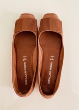 Ballerina Gr. 36,  Farbe: cognac, Wildleder