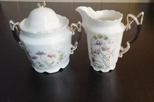 Zuckerdose und Sahnegießer Jugendstil 