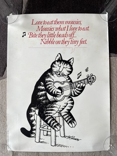 Kliban cat print vintage - b,