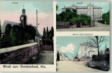 51885158 - 9393 Borstendorf Kirche Schu Postamt Mittlerer Erzgebirgskreis LKR