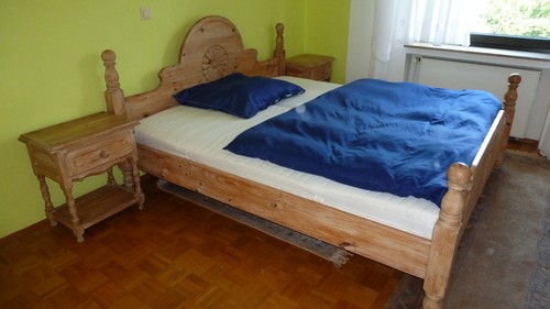 Doppelbett massivholz pinie - doppelbett,