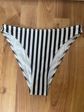 H&m Bikini Hose Bikinihose XS 34 Neu Streifen Gestreift Weiß Schwarz