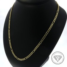Wert 1.640,- Schmale Figaro Panzer Kette 585 Gold 14k 14 KT 46 cm XXYY