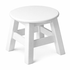 Holzhocker rund weiß Ø25 cm