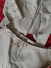 Castro Wunderschöner Damen Anzug Jacke Hose  khaki Gr.38 für zierliche Frau