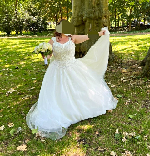 Brautkleid linie weiß - brautkleid, a-linie